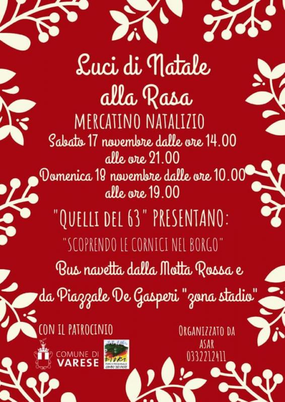 Luci di Natale alla Rasa a Varese | 2018 | (VA) Lombardia | eventi e sagre