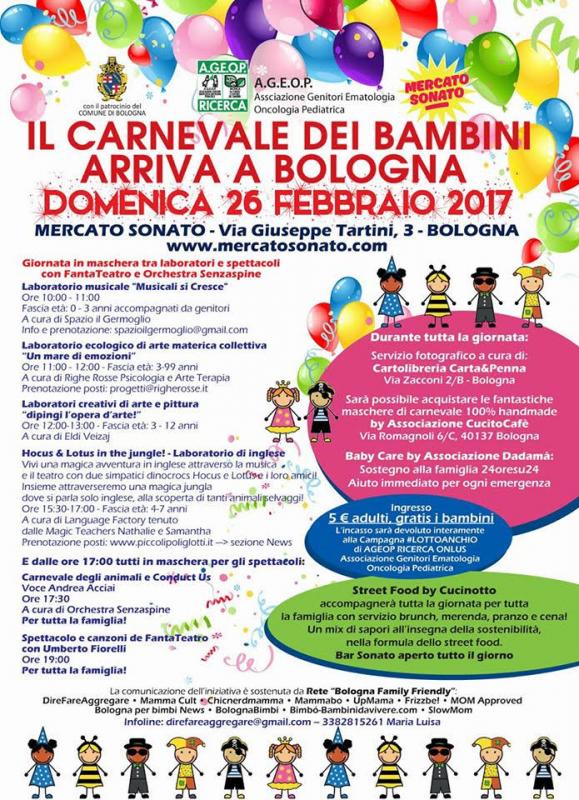 Carnevale dei Bambini a Bologna (BO) Date 2017 Emilia Romagna
