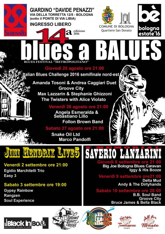 Blues A Balues Festival Bologna (BO) 25/08/2016 10/09/2016 Emilia Romagna su eventi e sagre