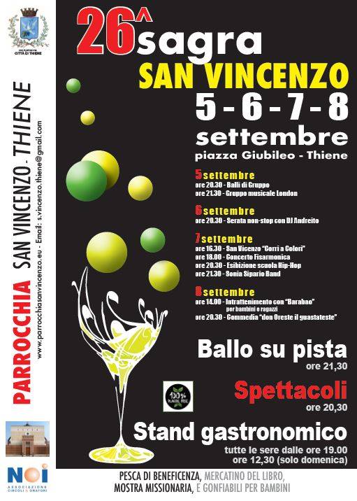 Sagra Di San Vincenzo A Thiene a Thiene 2019 (VI) eventi e