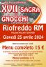 La Sagra Degli Gnocchi a Riofreddo, Xvii Edizione A Riofreddo - Riofreddo (RM)