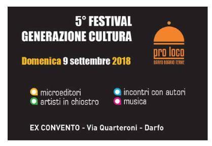 Festival Generazione Cultura A Darfo Boario Terme - Darfo Boario Terme