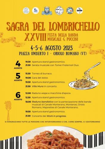 Sagra Del Lombrichello Con La Festa Della Banda Musicale A Oriolo Romano - Oriolo Romano