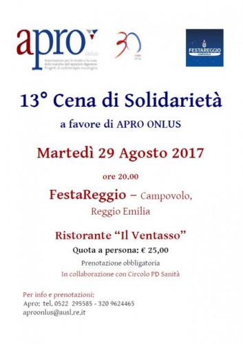 Cena Di Solidarietà - Reggio Emilia