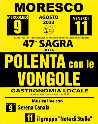 Sagra Della Polenta Con Le Vongole A Moresco - Moresco