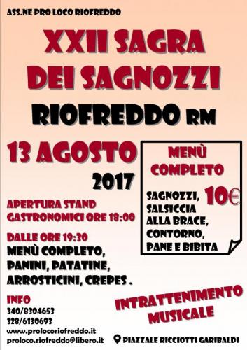 Sagra Dei Sagnozzi - Riofreddo