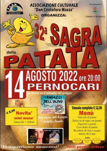 Sagra Della Patata A Pernocari - Rombiolo
