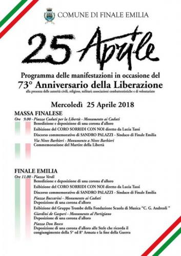 Celebrazioni Per Il 25 Aprile - Finale Emilia