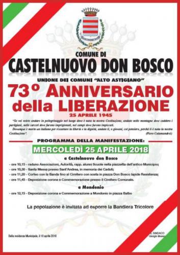 Anniversario Della Liberazione - Castelnuovo Don Bosco