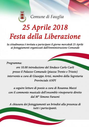 25 Aprile: Festa Della Liberazione - Fauglia