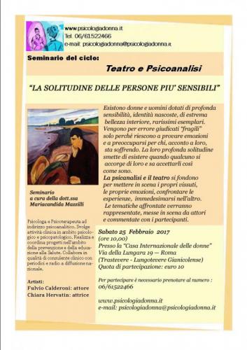 Seminario Del Ciclo Teatro E Psicoanalisi - Roma