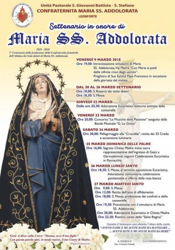 Settenario In Onore Di Maria Ss. Addolorata - Leonforte