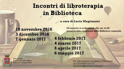 Incontri Di Libroterapia In Biblioteca - Todi