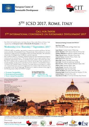 International Conference On Sustainable Development - Roma