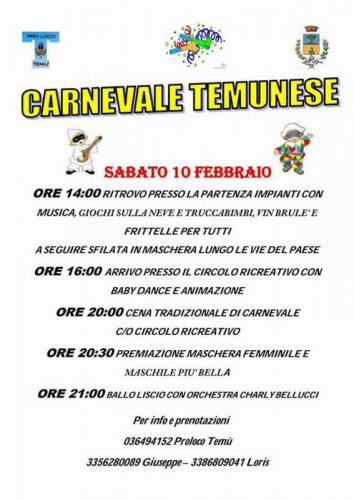 Festa A Temù Con Il Carnevale A Temunese - Temù