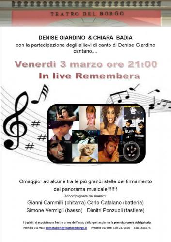 In Live Remembers - Firenze
