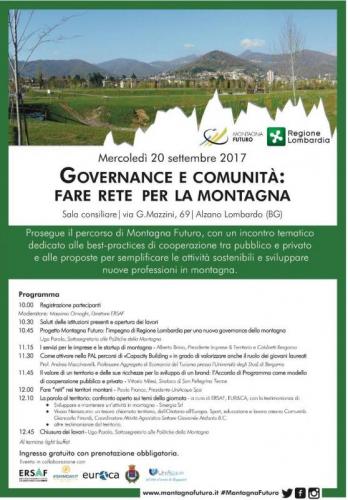 Governance E Comunità: Fare Rete Per La Montagna - Alzano Lombardo