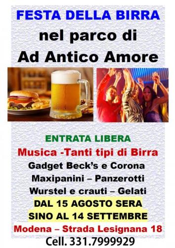 Festa Della Birra Nel Parco Di Ad Antico Amore - Modena