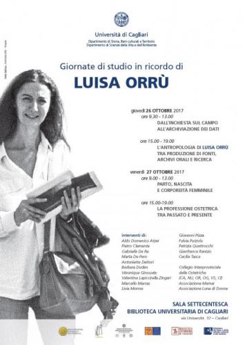 Giornate Di Studio In Ricordo Di Luisa Orrù - Cagliari