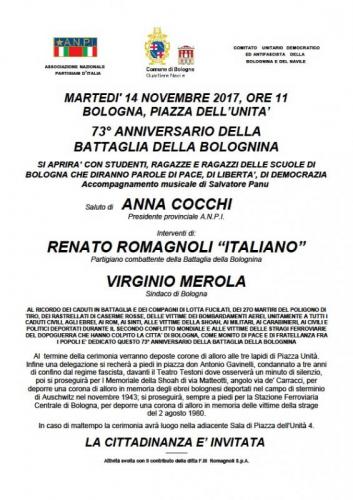 Anniversario Delle Battaglie Di Porta Lama E Della Bolognina - Bologna