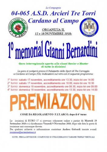 Memorial Gianni Bernardini A Cardano Al Campo - Cardano Al Campo
