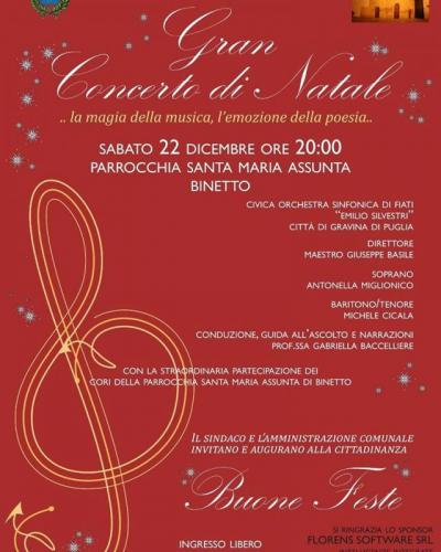 Gran Concerto Di Natale A Binetto - Binetto