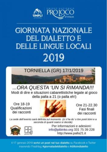 Giornata Nazionale Del Dialetto E Delle Lingue Locali A Torniella - Roccastrada