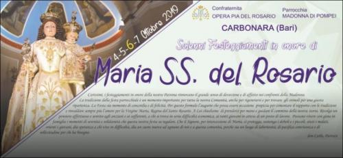 Solenni Festeggiamenti In Onore Di Maria Ss. Del Rosario A Carbonara - Bari