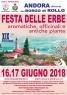 Festa Delle Erbe Aromatiche, 20^ Edizione A Borgo Rollo - Andora (SV)