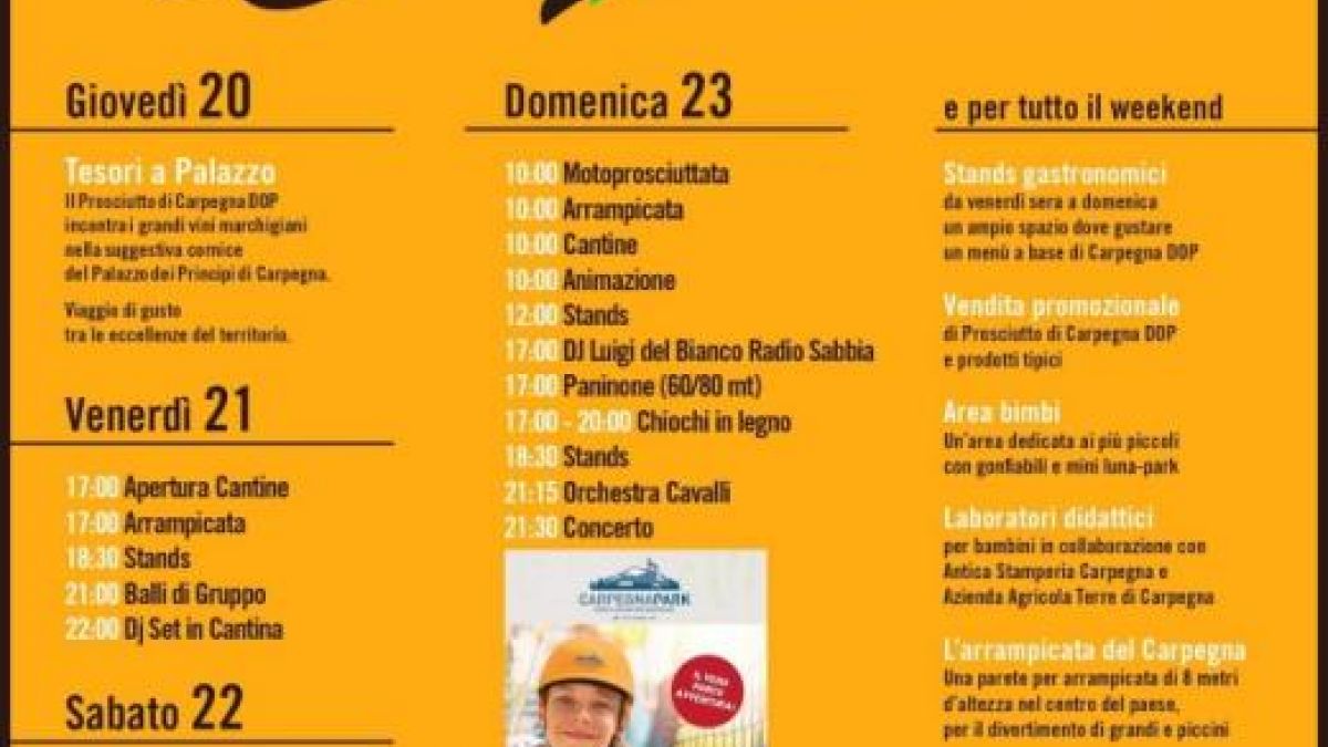 Festa Del Prosciutto Di Carpegna Dop a Carpegna | 2020 | (PU) Marche |  eventi e sagre