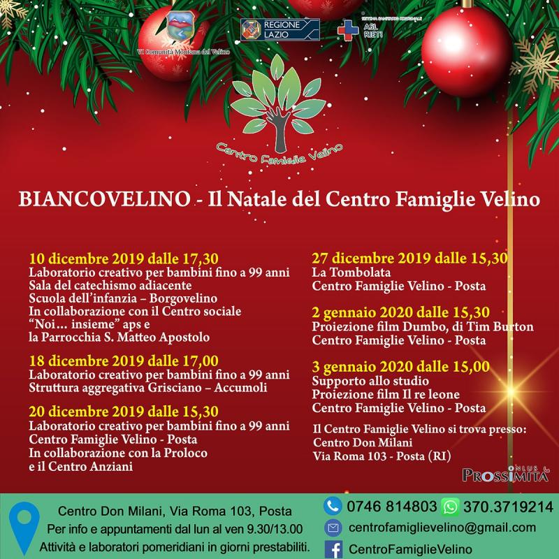 Albero Di Natale Roma 2020.Il Natale Del Centro Famiglie Velino A Accumoli 2020 Ri Lazioa Posta 2020 Ri Lazio Eventi E Sagre