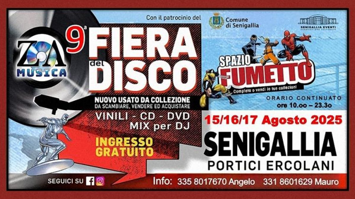 La Fiera Del Disco A Senigallia A Senigallia 2020 An Marche Eventi E Sagre Un nuovo appuntamento per gli appassionati di collezionismo musicale, che si svolgerà sabato 2 e domenica 3 novembre presso il centro commerciale la corte lombarda. la fiera del disco a senigallia a
