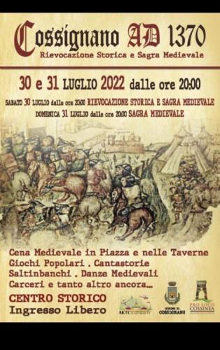 Sagra E Rievocazione Storica Medievale A Cossignano - Cossignano