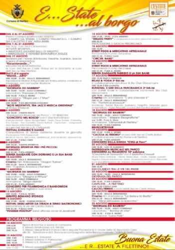 Eventi Estivi A Filetto - Filetto