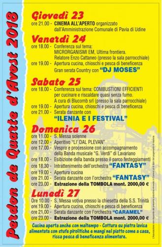 Perdon De 4e D'avost - Pavia Di Udine