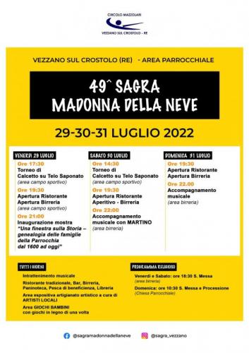 Sagra Madonna Della Neve - Vezzano Sul Crostolo