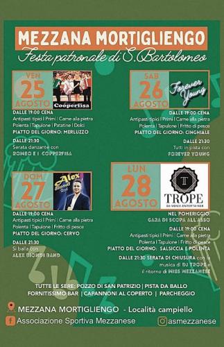 Festa Patronale Di San Bartolomeo - Mezzana Mortigliengo