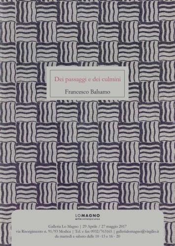 Mostra Di Francesco Balsamo - Modica