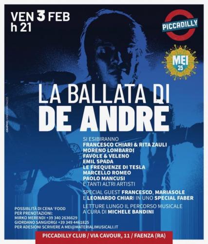 Omaggio A De Andrè - Faenza