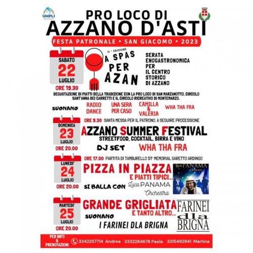 Festa Patronale Di San Giacomo Di Azzano D'asti  - Azzano D'asti