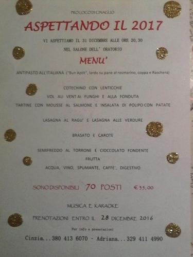 Gran Cenone Di Fine Anno - Cinaglio