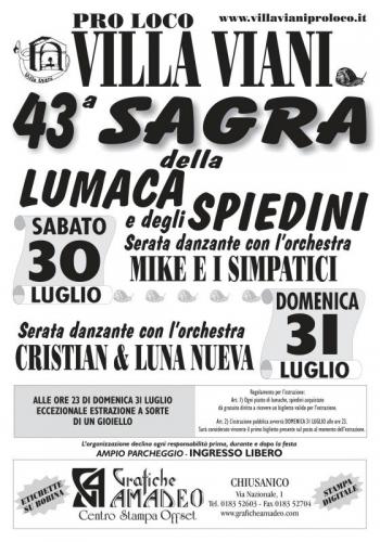 Sagra Della Lumaca E Degli Spiedini A Pontedassio - Pontedassio