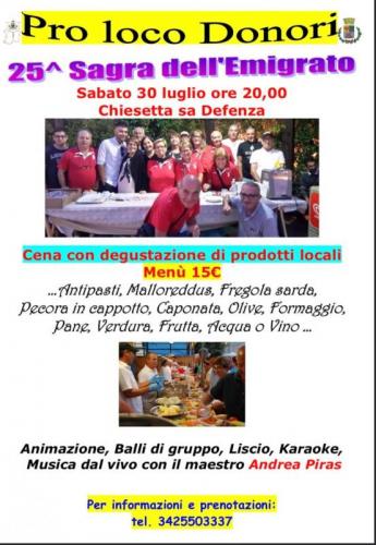 Sagra Dell'emigrato - Donori