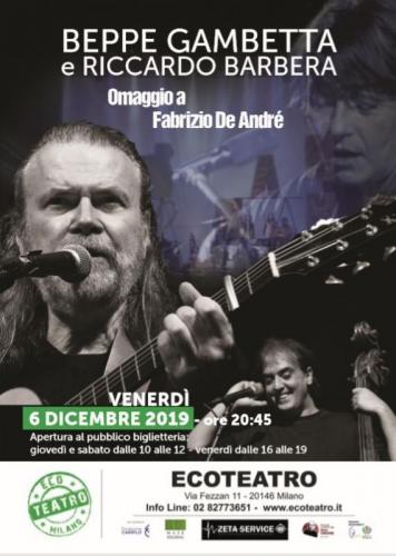 Tributo A Fabrizio De Andrè - Milano