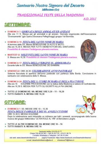 Tradizionali Feste Della Madonna - Millesimo