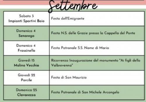 Eventi Sagre Feste A Valbrevenna - Valbrevenna