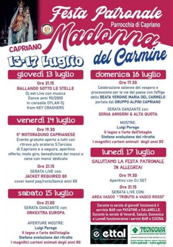 Festa Patronale Della Madonna Del Carmine A Capriano Di Briosco - Briosco