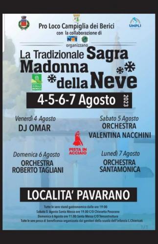 Sagra Della Madonna Della Neve A Pavarano - Campiglia Dei Berici