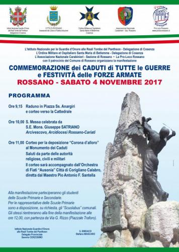 La Giornata Dell'unità Nazionale - Corigliano-Rossano