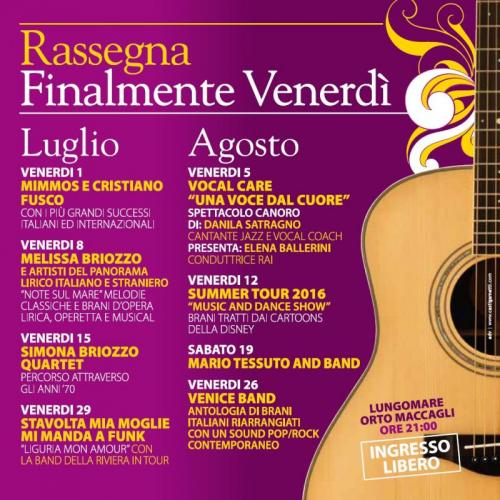 Rassegna Finalmente Venerdì - Loano